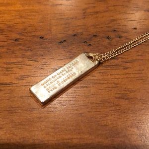Marc Jacobs gold tag necklace